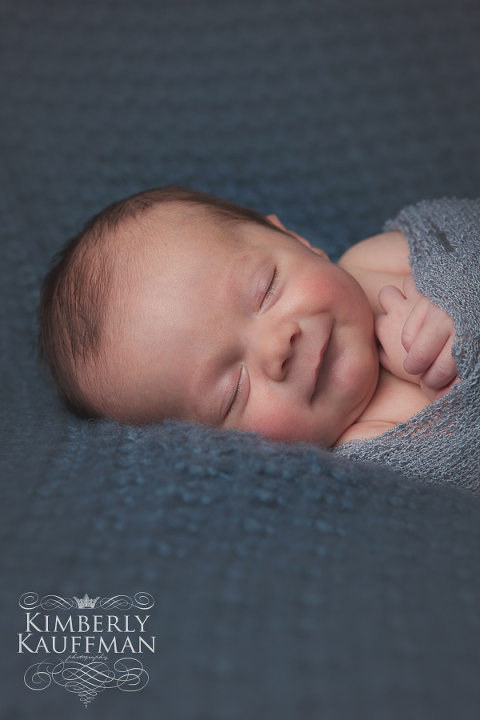 bucks county smiling newborn baby