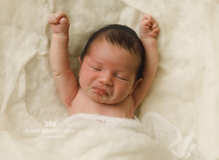 Natural newborn posing